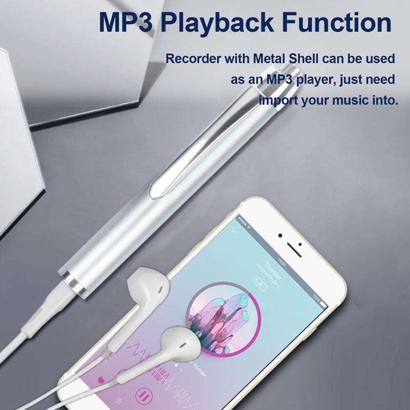 16GB Digital Audio Voice Recorder Pen MP3 Player Dittafono Suono Penna di Registrazione Professionale di Riduzione Del Rumore grabadora de voz