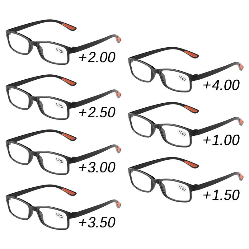Gafas de lectura ultraligeras, lentes flexibles con aumento de + 1,00 ~ + 4,0 dioptrías, accesorios para ancianos
