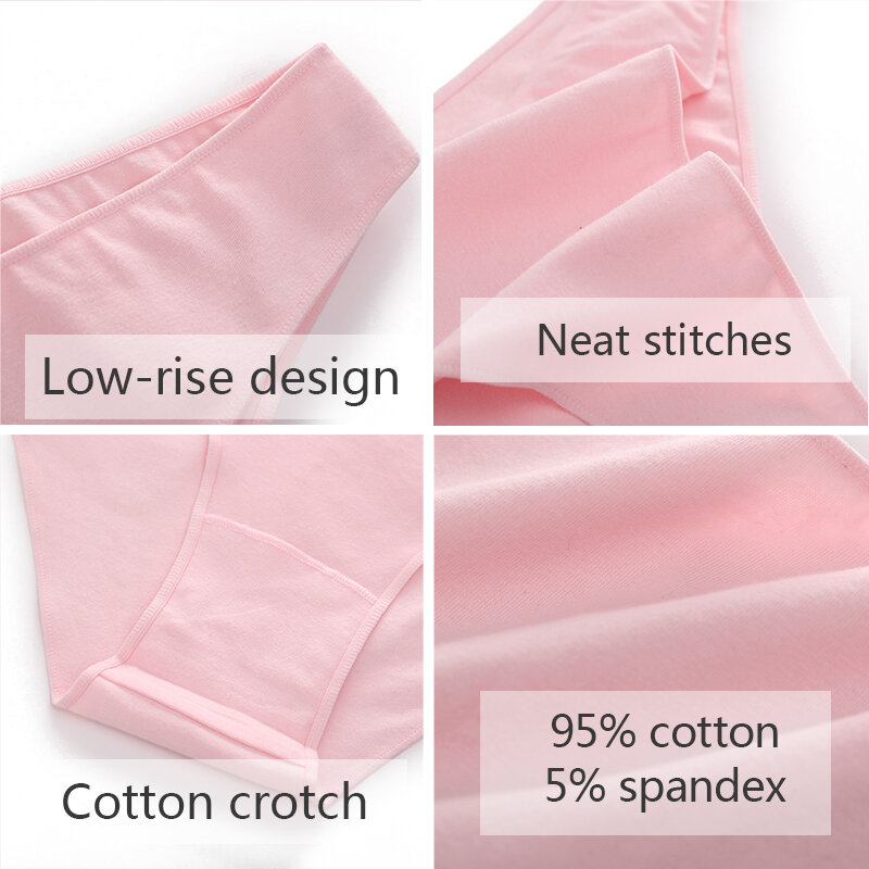 FINETOO M-2XL กางเกงผ้าฝ้ายผู้หญิงเซ็กซี่ต่ำเอวหญิง Breathable ชุดชั้นในชุดชั้นในสตรี Intimates ของแข็งสีใหม่