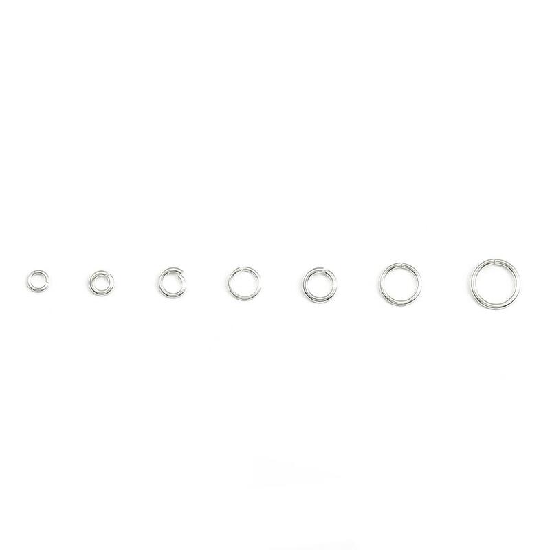Незамкнутые соединительные кольца для ключей из серебра 925 пробы, 20 шт.