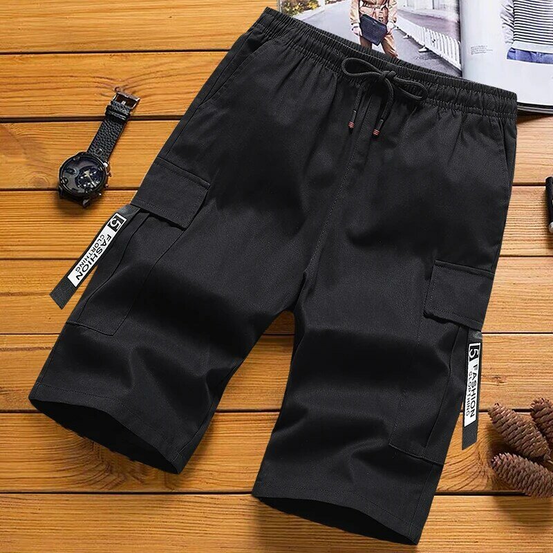 Мужские тактические шорты-карго, летние камуфляжные, свободные, из спортивные брюки с карманами хлопка, повседневные, уличные