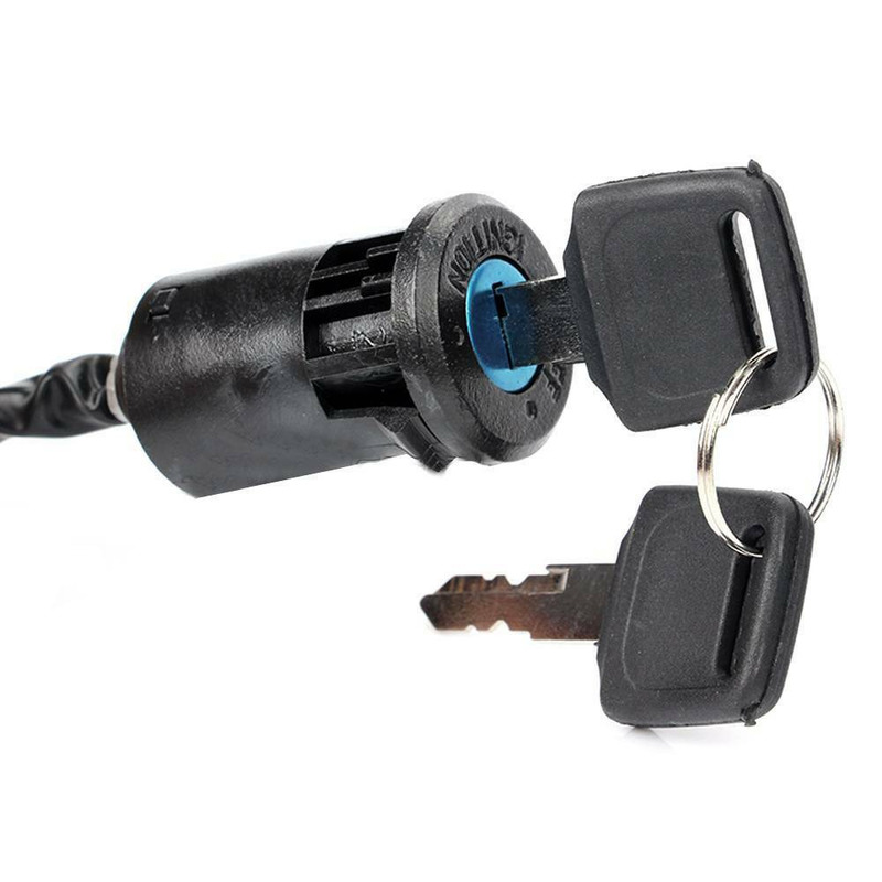 Interruptor de encendido de motocicleta Universal + 2 llaves para Honda, Kawasaki, ATV, accesorios de Moto, interruptor de arranque, cerraduras de puerta