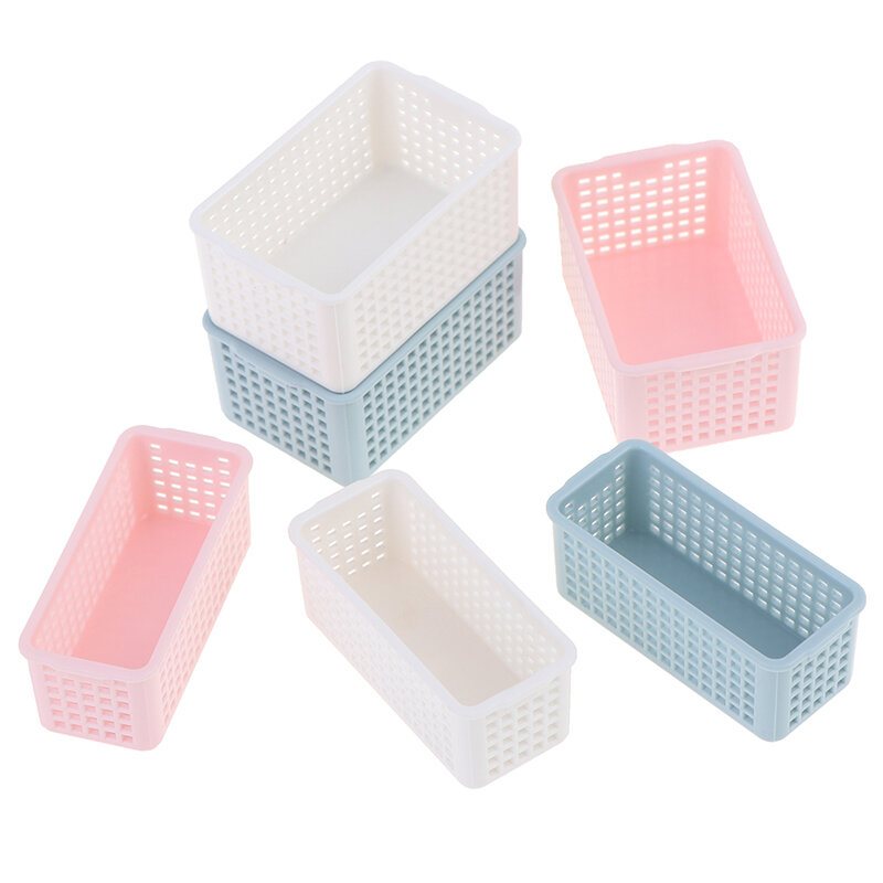2PCS/Set Dollhouse Miniature Storage Baskets Cabinet Model Dollhouse Decor Accessories