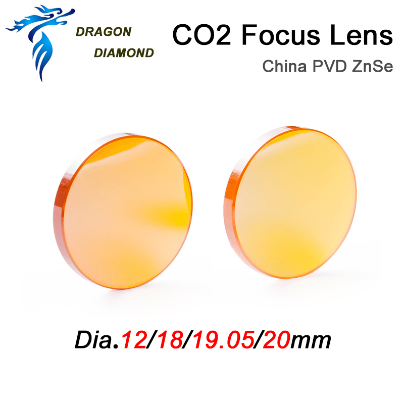 Co2 Focus Lens China Pvd Znse Dia.12/18/19.05/20 Mm FL38.1/50.8/63.5/76.2/101.6 Mm Voor Laser Graveur Machine