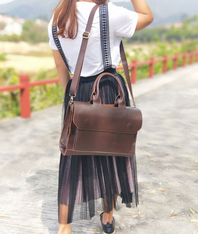 2021 New Women Handbags ladies business A4 file briefcase 14 inch laptop bag female leather shoulder messenger bag travel bags
