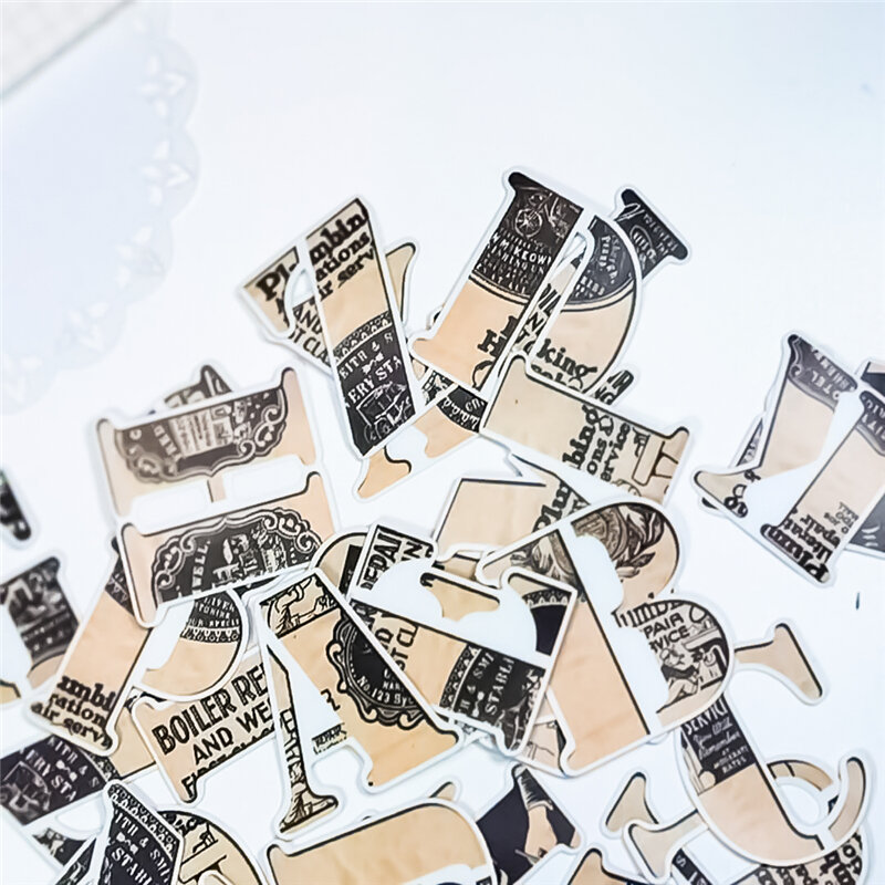26 Stuks Schattige Letters Krant Papier Stickers Ambachten En Scrapbooking Stickers Boek Decoratieve Sticker Diy Briefpapier