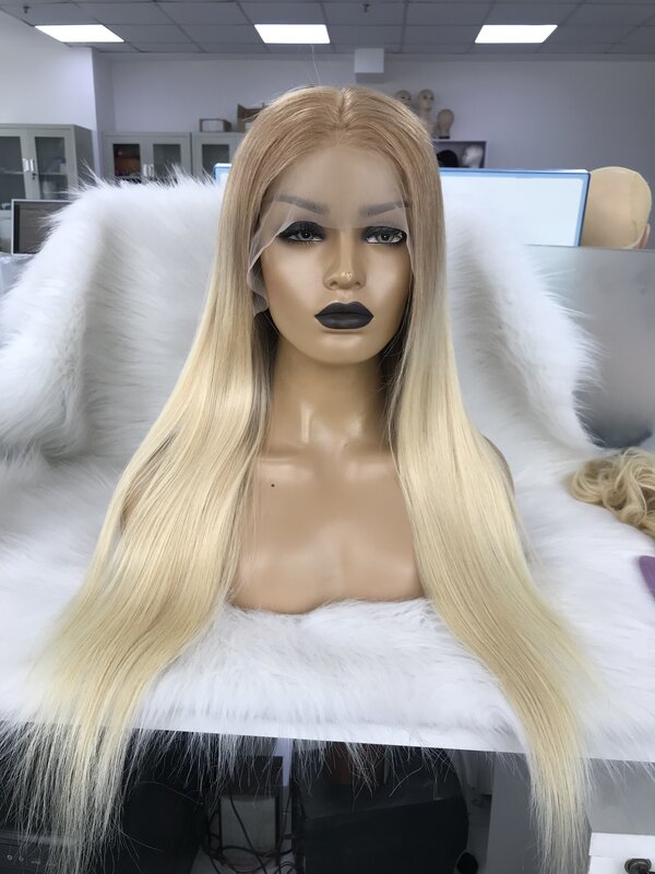 QueenKing hair Transparent 13X6 Lace Front Wig 150% Density 12/613 Wigs Brazilian Remy hair Free Shipping Overnight