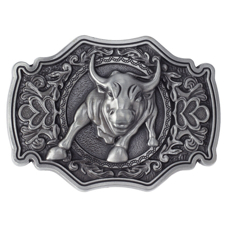 Пряжка для ремня с рисунком быка ручной работы аксессуары для кожаного ремня