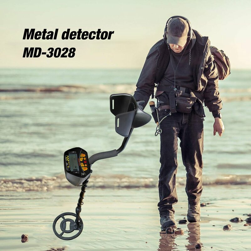 MD-3028 Metal Detector Portatile LCD Sotterraneo Metal Detector Ad Alta Sensibilità Individuazione Oro Rilevamento Bobina Impermeabile