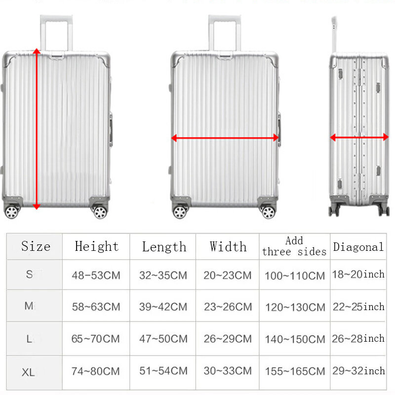 World sights Luggage Protective Cover Travel Suitcase Cover Thicker Elastic Dust Cases For 18 to 32 Inches Travel Accessories