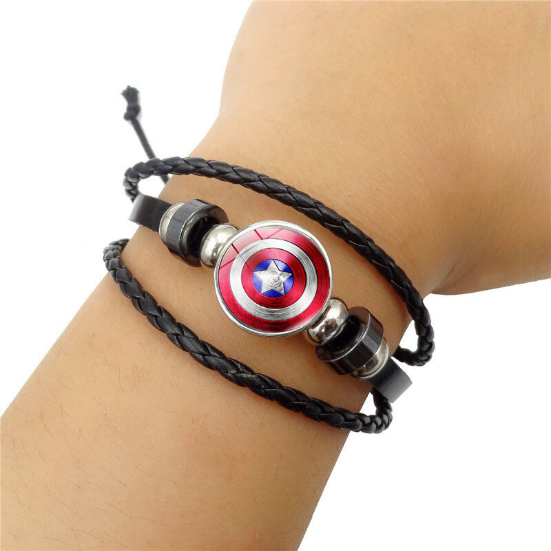 Movie Captain America Steve Rogers Bracelet Cosplay Accessories Props Spider-Man Bracelet Hand Chain Jewelry SpiderMan