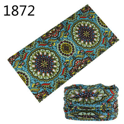 1851-1900 Motif Daun Bunga Bandana Leher Gaiter Pelindung Wajah Olahraga Berkemah Bersepeda Memancing Luar Ruangan Syal Ajaib Masker Pria Wanita