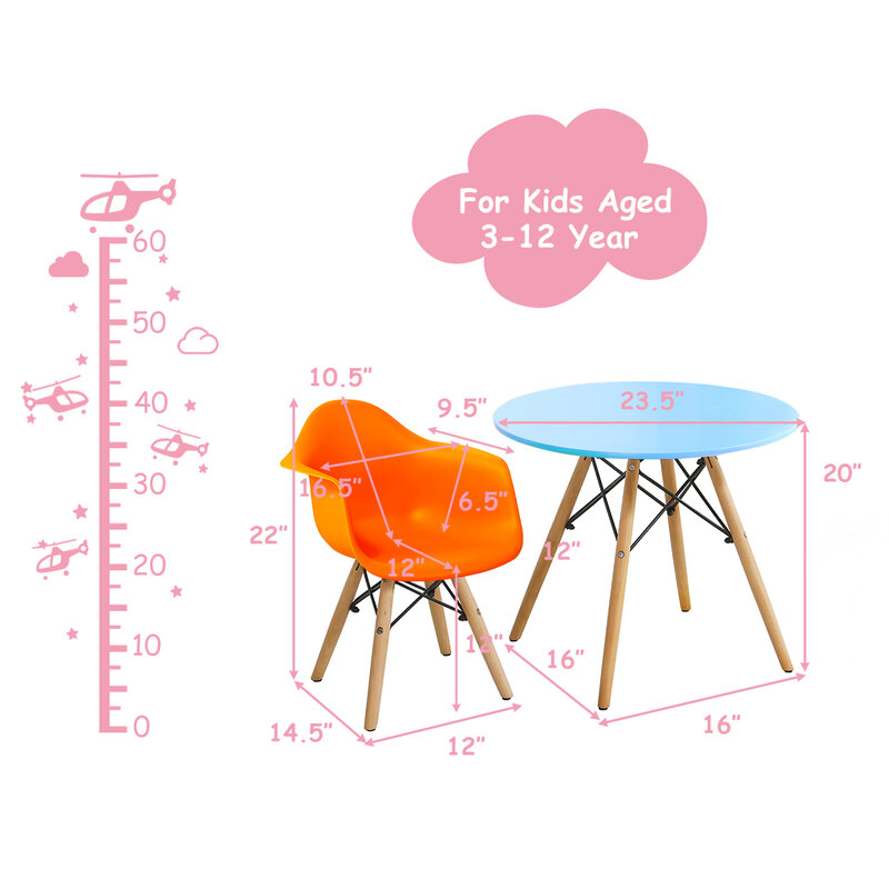 Stolik dziecięcy i 4 zestaw mebli z krzesłami 5 sztuk stolik do nauki jadalni w/4 krzesła kolor