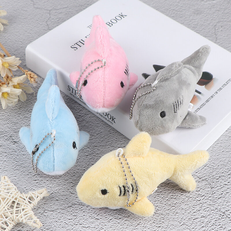 귀여운 시뮬레이션 상어 봉제 키 체인 펜던트 장난감, 부드러운 만화 고래 인형 배낭 키 체인 가방 펜던트, 어린이 선물, 12cm
