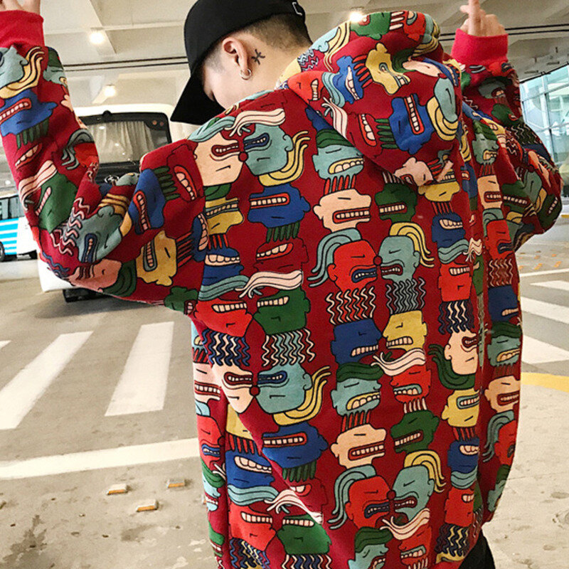 Gedruckt Pullover männer und frauen Hoodie Harajuku Lose Mit Kapuze Student Jacke Streetwear Männliche Hip-hop Pullover Herbst sweatshirts