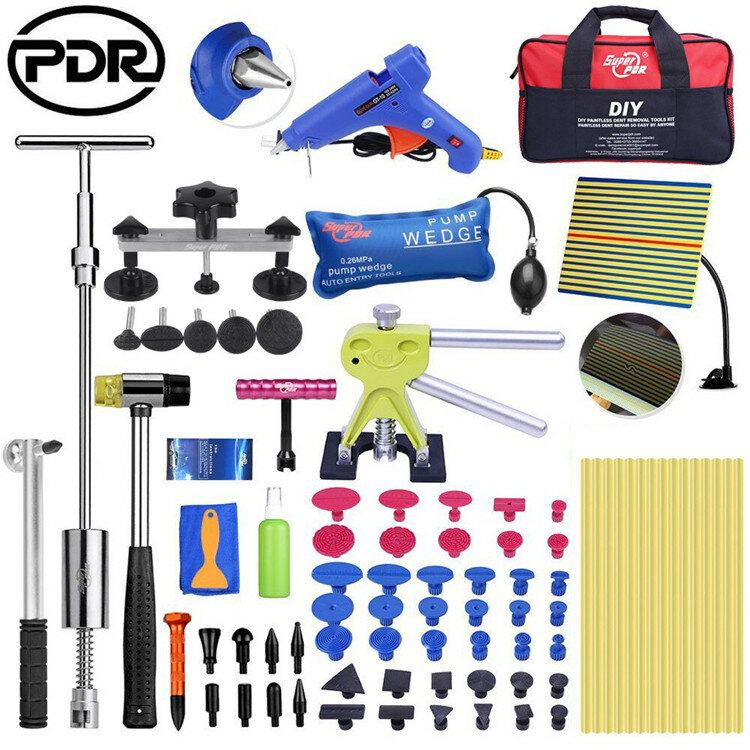 Super Pdr – ensemble d'outils pour la réparation des voitures, ensemble d'outils ménagers, bâtons de colle, kit de débosselage