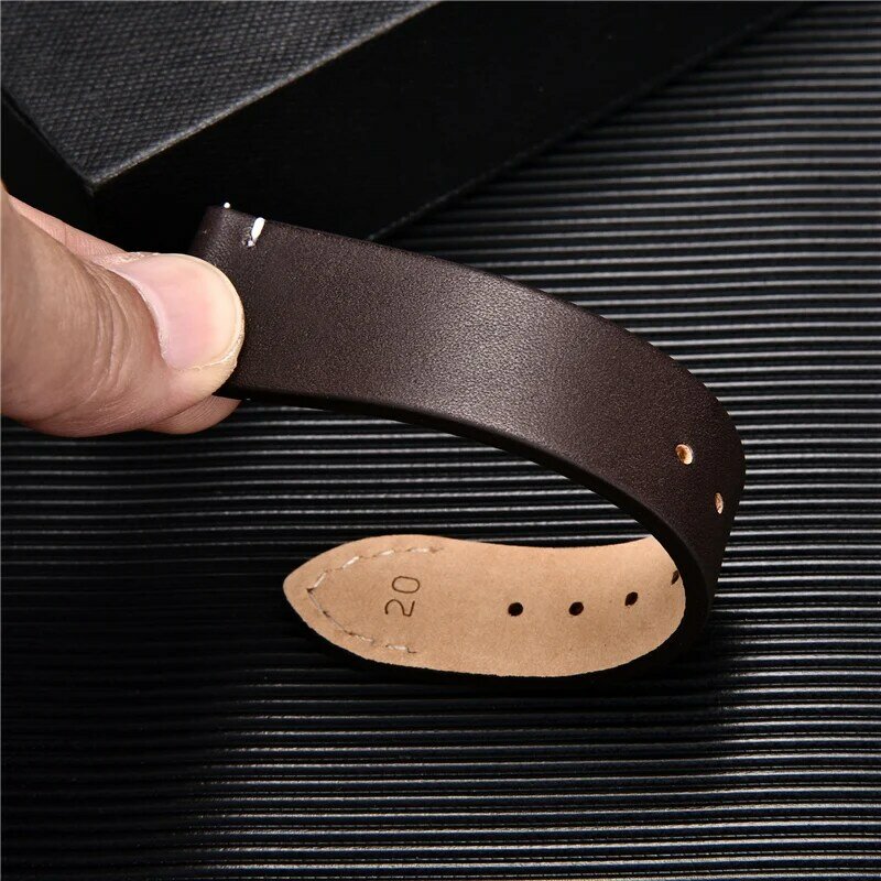 Quick Release Watch Band for Men Women 16mm 18mm 20mm 22mm 24mm Watchband Genuine Leather Watch Strap Replacement Belt