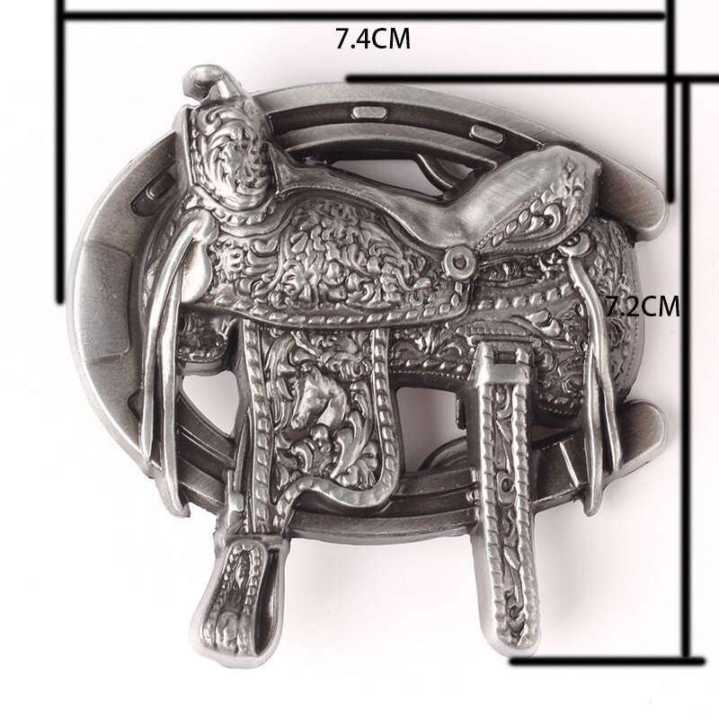 Belt Accessories Metal smooth Buckle Animal Pattern Equestrian Sports Theme Belt Buckle for Men