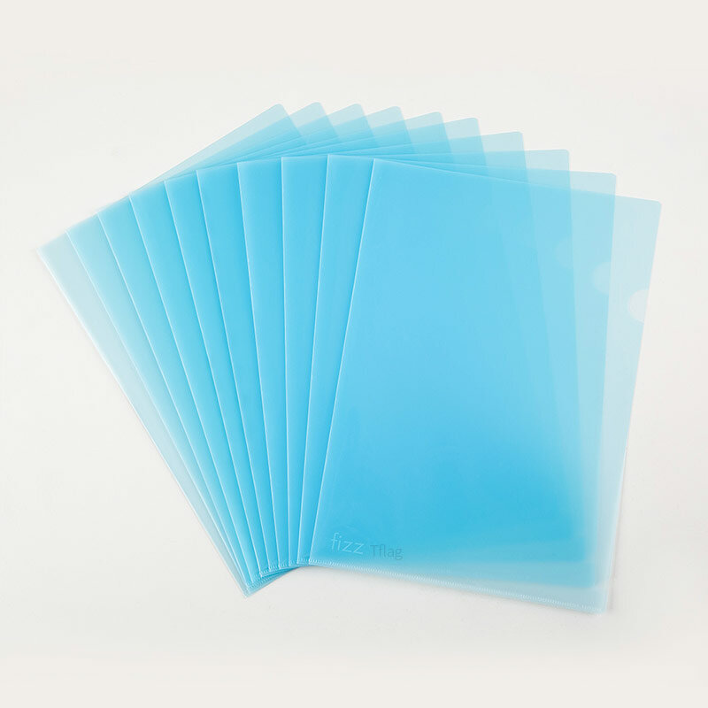 Fizz-Juego de limas transparentes en forma de L, 10 unidades, material PP grueso, superficie impermeable