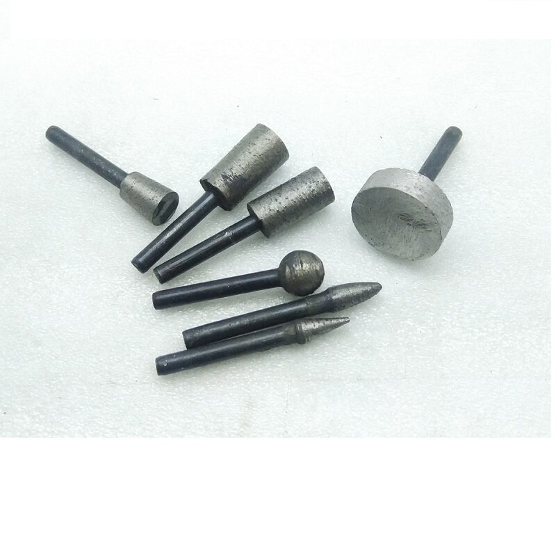 New 7kind/Set Diamond sintered carving and grinding head Cutting Wheel for Stone,  6mm Shank Carving Grinding