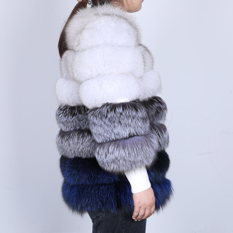 MMK المرأة معطف الفرو ، ريال الراكون معطف ، الثعلب الفراء سترة ، ثلاثة ثلثي الأكمام الدافئة الثعلب الفراء معطف للأماكن الخارجية ، 2020