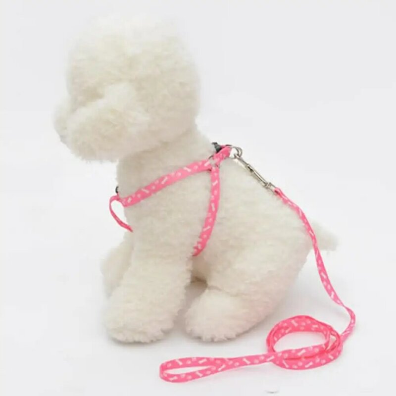 120cm Adjustable Cloth Colorful Printed Chest Strap Small Pet Dog Traction Rope Dog Supplies Pet Products Home Garden