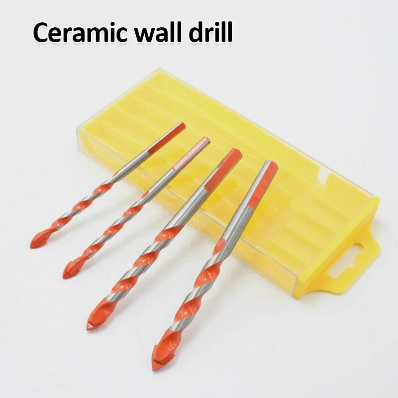 Pro 4-12mm Threaded Triangle Tungsten Steel Wall Tile Concrete Drilling Bit Household Marble Overlord Drill Electric Drill