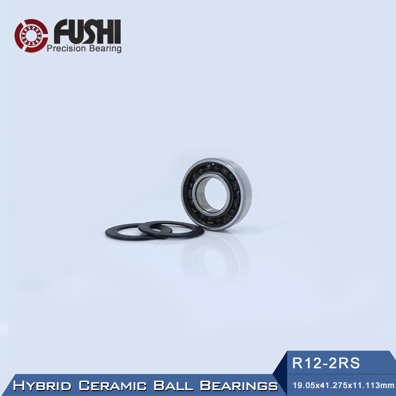 R12 Hybrid Ceramic Bearing 19.05*41.275*11.113 mm 1PC Industry Motor Spindle R12HC Hybrids Si3N4 Ball Bearings 3NC R12RS