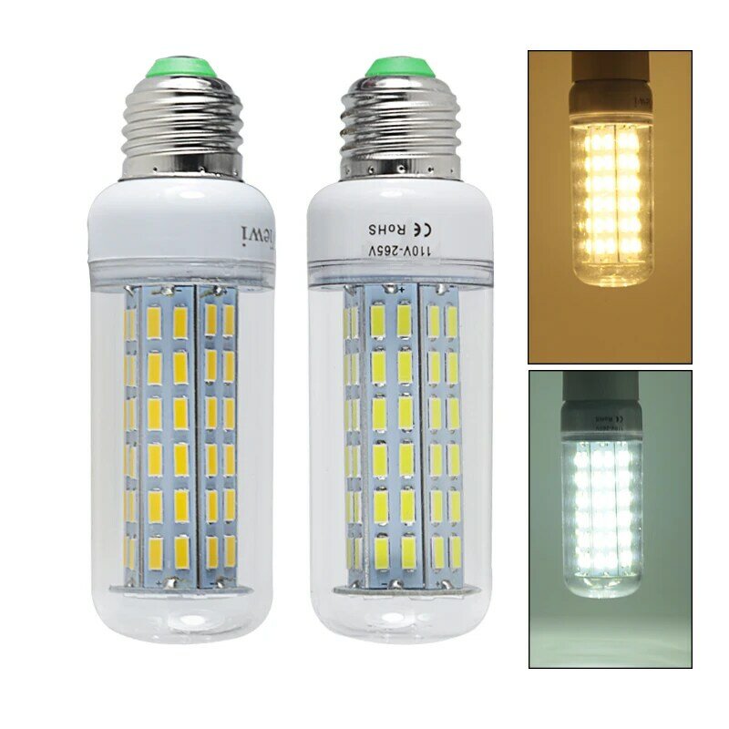 앰플 LED E27 옥수수 전구 슈퍼 스포트라이트 에너지 절약 램프, 가정용 샹들리에 조명, 고출력 촛불, 15W, 110V, 220V