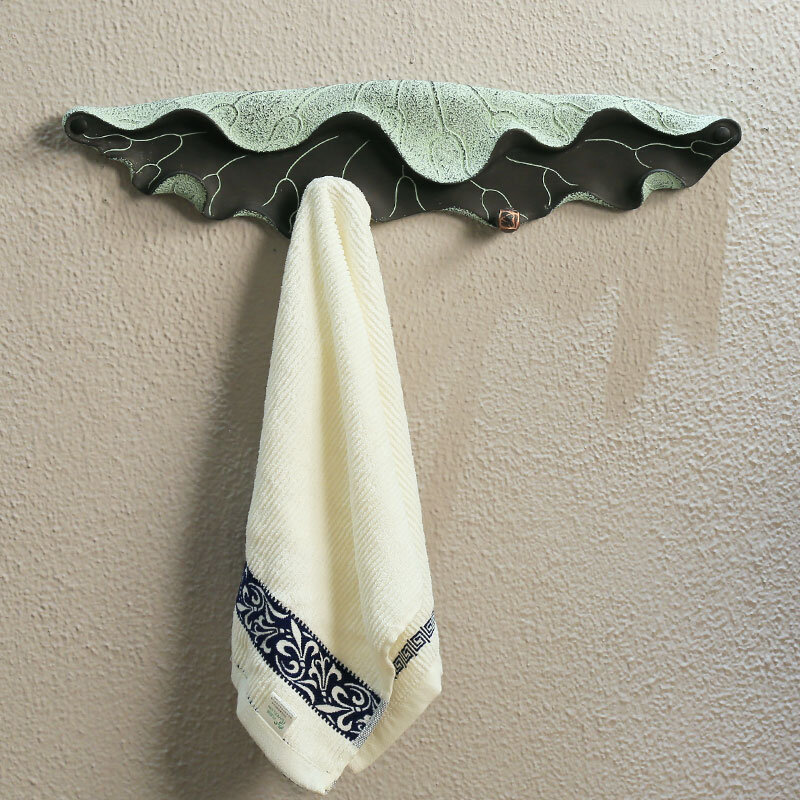 Toallero creativo de Arte Chino, colgador de pared para baño, gancho de decoración, estante de almacenamiento