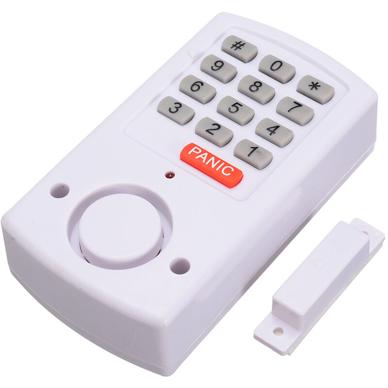 1pc casa sistema de alarme segurança teclado conjunto porta janela ímã sensor bateria sem fio do assaltante teclado com botão pânico