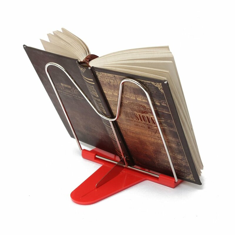 2020 Adjustable Foldable Reading Book Stand Document Holder Desk Office Supply Stainless Steel Rack Plastic Base Reading Boo