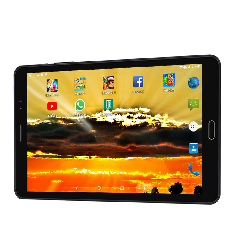 8-дюймовый планшет с восьмиядерным процессором, ОЗУ 4 Гб, ПЗУ 64 ГБ, Android 9, 2-мя слотами для SIM-карт