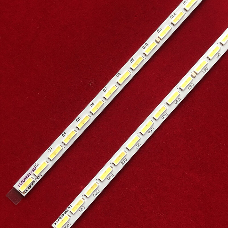 2Pcs LED Lampu Latar Strip untuk Philip 55 "TV 55PUS7101 10024666-A0 CL-550-072-V1-L R 11800822 LK10024666-AO 55PUS71010A L42F1600E