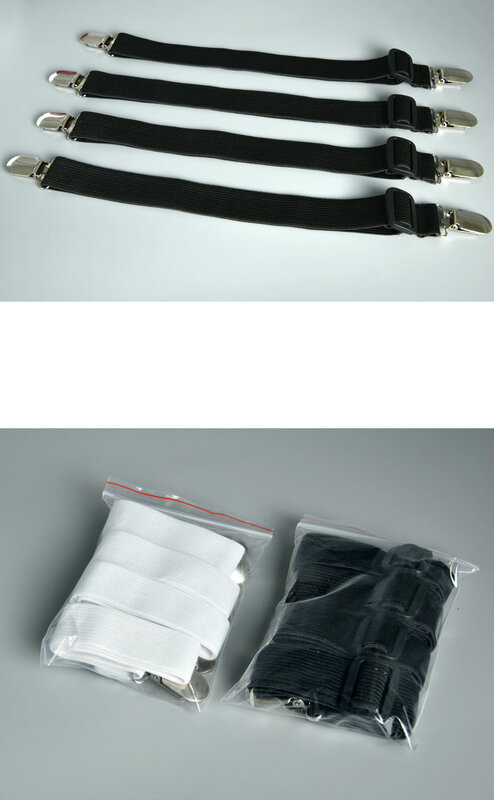 Soporte creativo de hebilla de metal de longitud ajustable, banda elástica blanca antideslizante fuerte, soporte de cortina