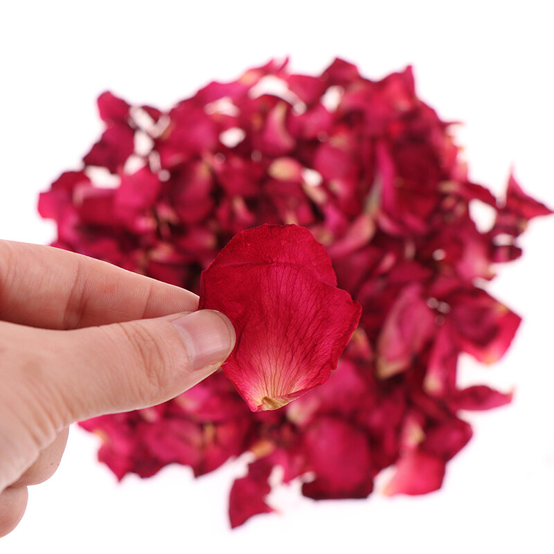 Novo romântico 20/50/100g natural secas pétalas de rosa banho seco flor pétala spa clareamento chuveiro aromaterapia banho fornecimento