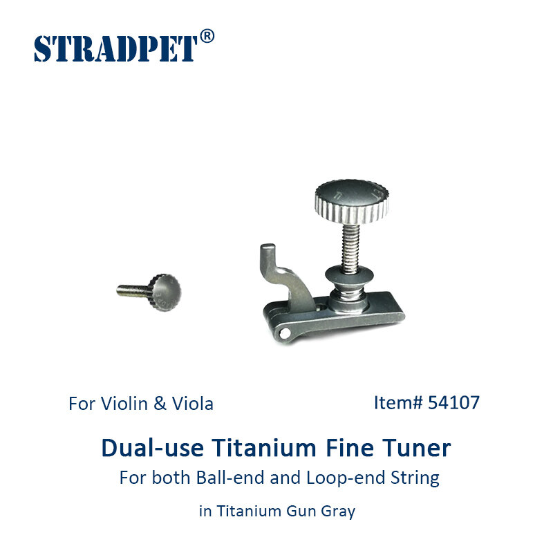 Nieuwe Patent, Stradpet Dual-Gebruik Titanium Fijne Tuner Voor Loop-End & Ball-End Strings, voor Viool En Altviool