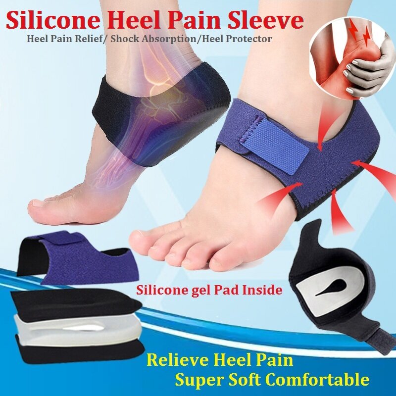 Plantilla para el cuidado de los pies, almohadillas amortiguadoras para el dolor de talón, tendinitis de aquiles, Protector para aliviar la fatiga del pie, almohadillas de absorción de impacto