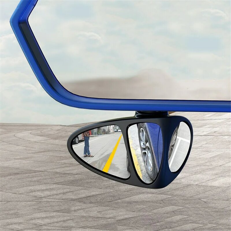 2X Universal Car Blind Spot Mirror กว้างสามปรับมุมมองด้านหลังกระจก