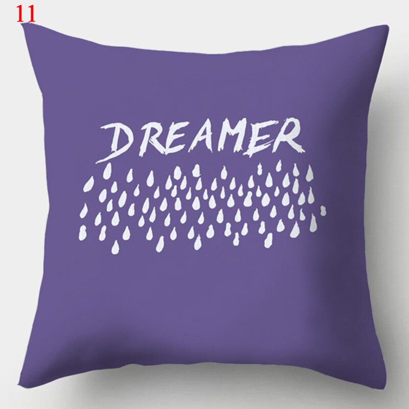 Наволочка для подушки, декоративная, фиолетовая, 45 х45 см, чехлы для подушек с геометрических узором