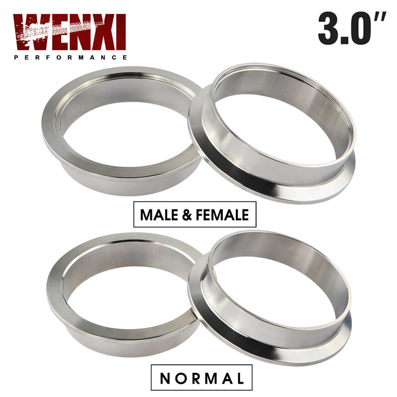 (2 pz/lotto) 3.0 "flangia v-band in acciaio inossidabile di alta qualità 304 femmina e maschio o normale flangia a V