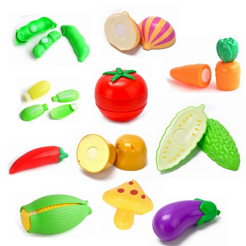 Fingir jogar cozinha brinquedo vegetal em miniatura falso alimento tomate cenoura repolho batata milho chili modelo meninas brinquedos para crianças 29