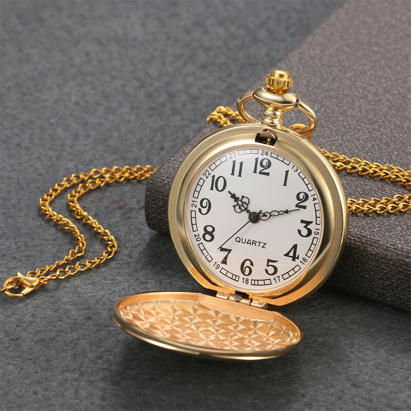 LANCARDO-reloj de bolsillo de cuarzo para hombre y niño, cadena, collar, reloj de pulsera