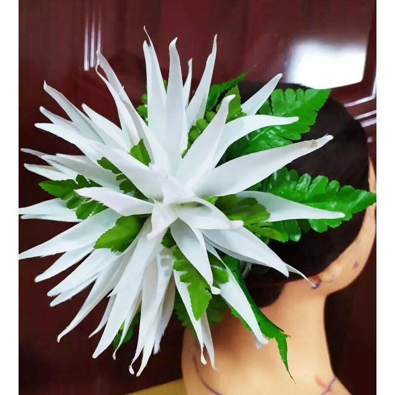 Frete grátis 50 pçs/lote HC00020 Ave Do Paraíso de Seda Artificial Deixa Flor Hairpin Cabelo Clip Headwear Acessórios Havaí