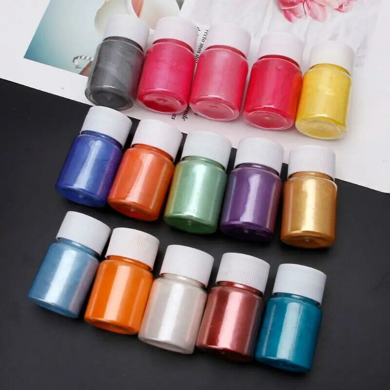 15 Colors Mica Powder Epoxy Resin Dye Pearl Pigment Natural Mica Mineral Powder