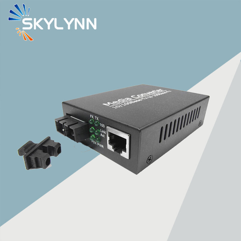 5 Pcs Optical Fiber Media Converter 100 Mbps Single Port UTP/STP RJ45 zu Multimode SC Stecker 2Km
