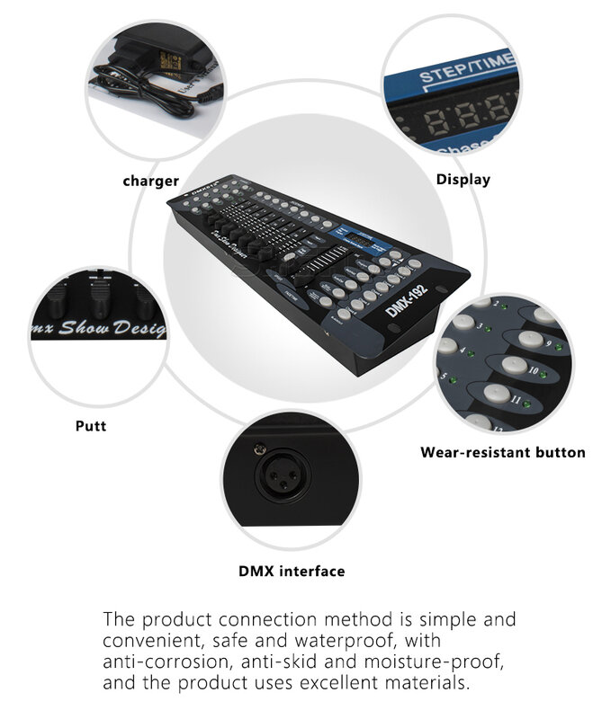 SHEHDS-DMX512 Controller Stage Lighting, DJ Disco Equipment, DMX Console para LED Par Light, Beam Wash, Gobo Light, 7R, 230W, 192