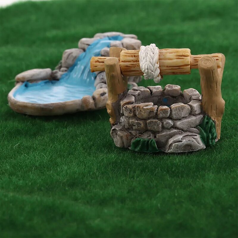 DIY Miniature Mini Water Pool Tree House Fairy Garden Lawn Ornament  Mountain Dollhouse Home Decor Craft декор для дома