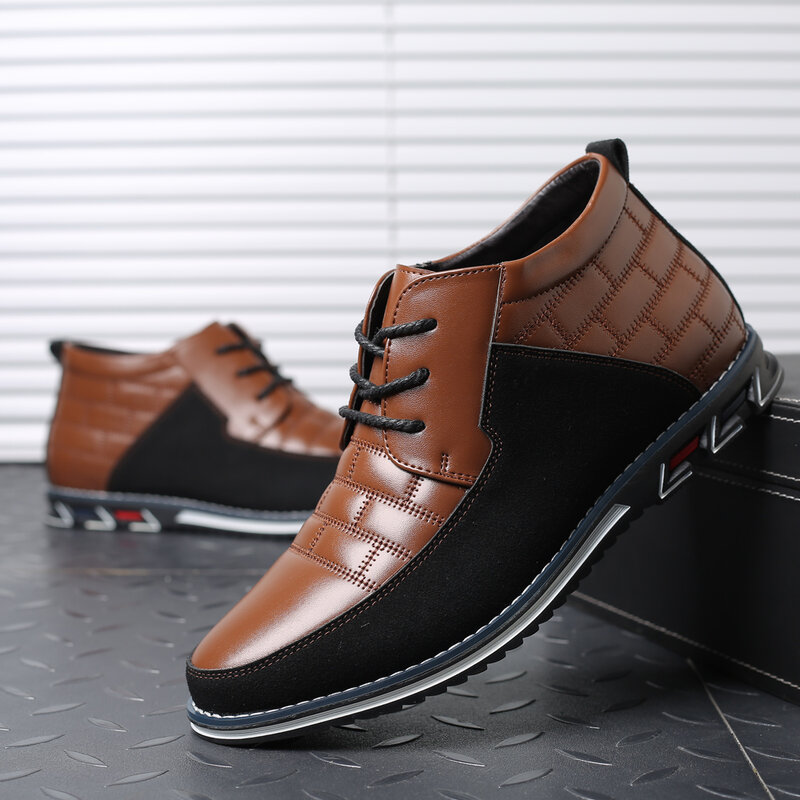 عالية الجودة حجم كبير حذاء كاجوال الرجال الموضة تنفس الرجال حذاء كاجوال أسود Hot البيع عالية أعلى حذاء رجالي غير رسمي الأعمال