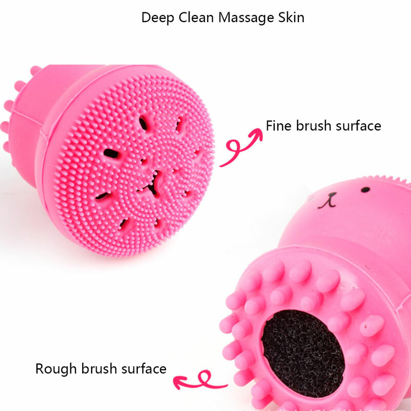 Limpiador Facial de pulpo pequeño de silicona, cepillo de limpieza profunda, masajeador, instrumento de belleza, limpieza de poros